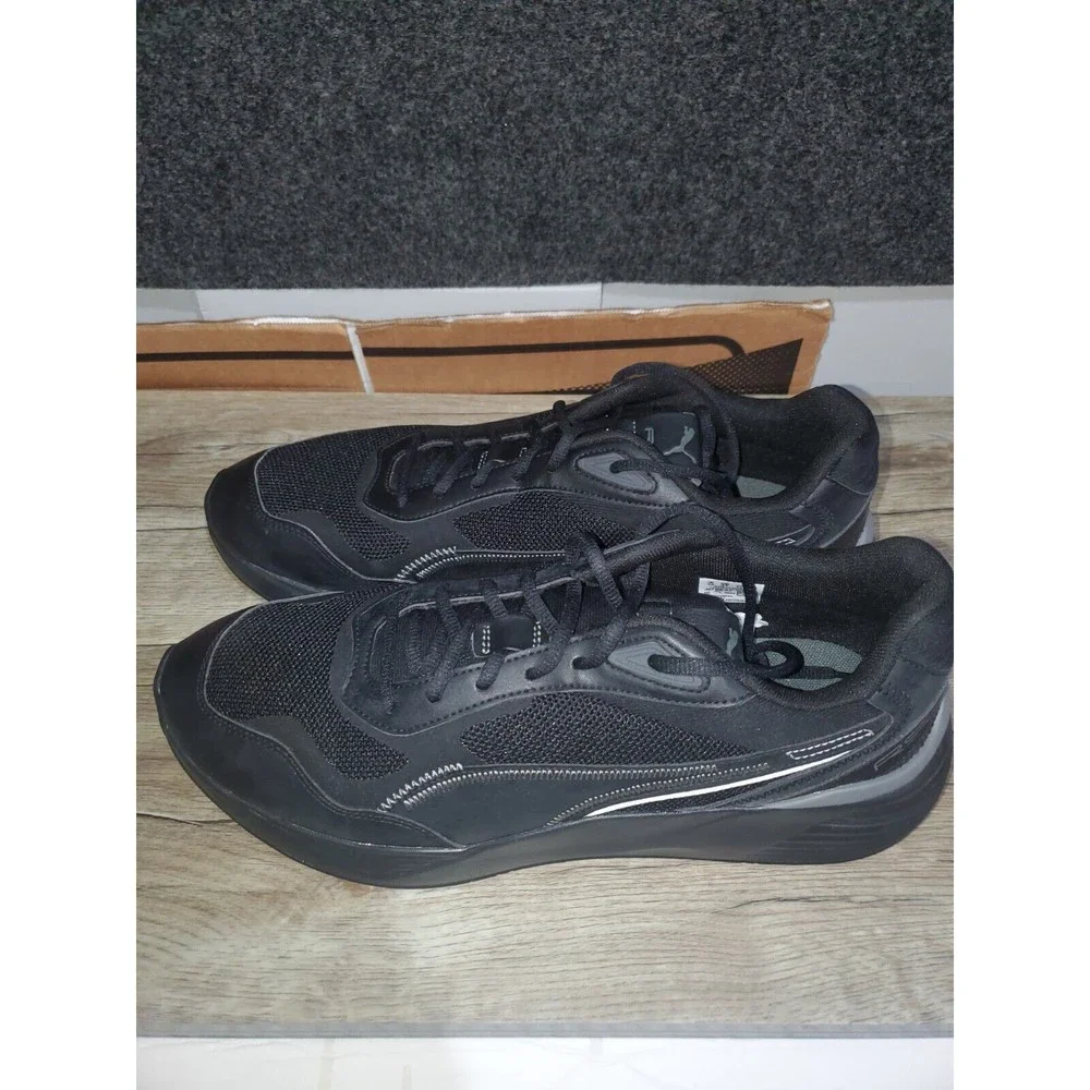 Puma RsMetric Core Lace Up Mens Black Sneakers Casual Shoes 38716602 Sz 13